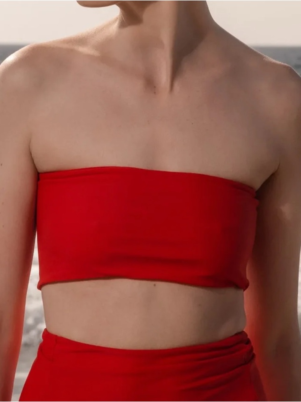 New Free People X Heidi Merrick vincent swimwear bikini Top poppy L new